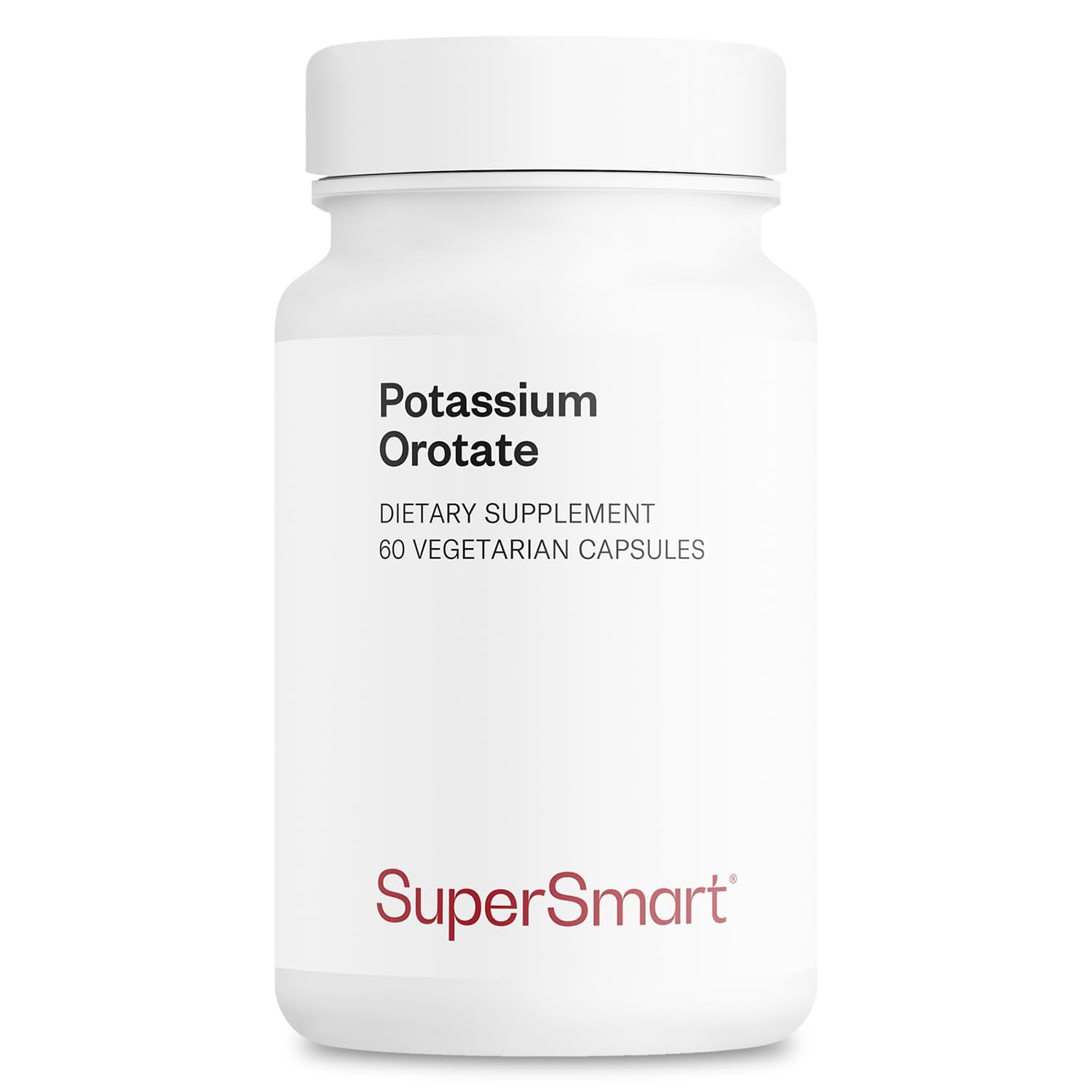 Supersmart Potassium Orotate Supplement 450mg per Day (Enhanced Absorption) - Potassium with Orotic Acid Capsules, 60 Count