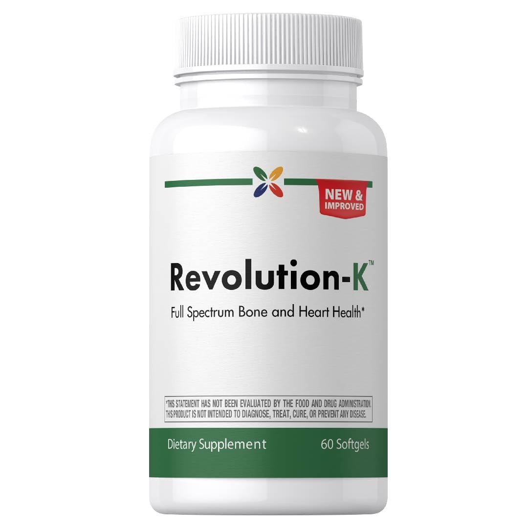 Stop Aging Now Revolution-K Vitamin K1 Supplement with Vitamin A, D, & K 60 Softgels
