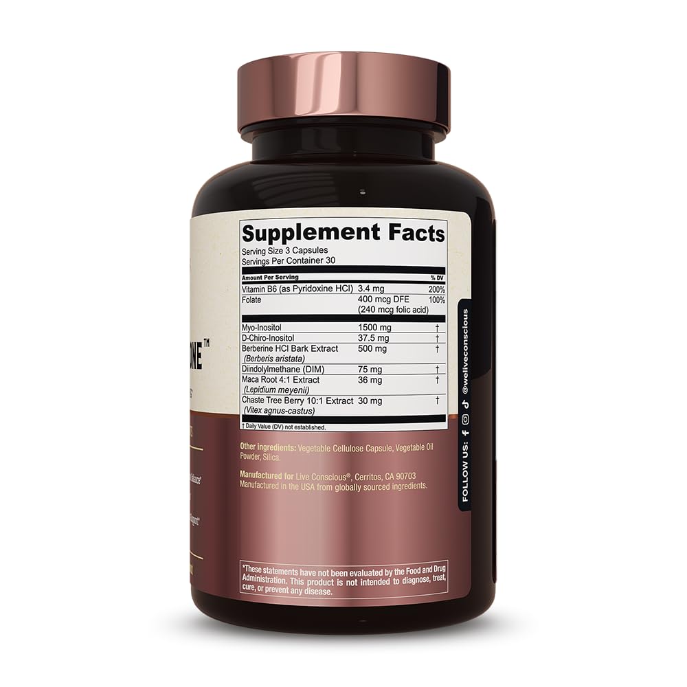 Live Conscious Beyond Hormone Daily Menopause & PMS Supplement Capsule 90 Count