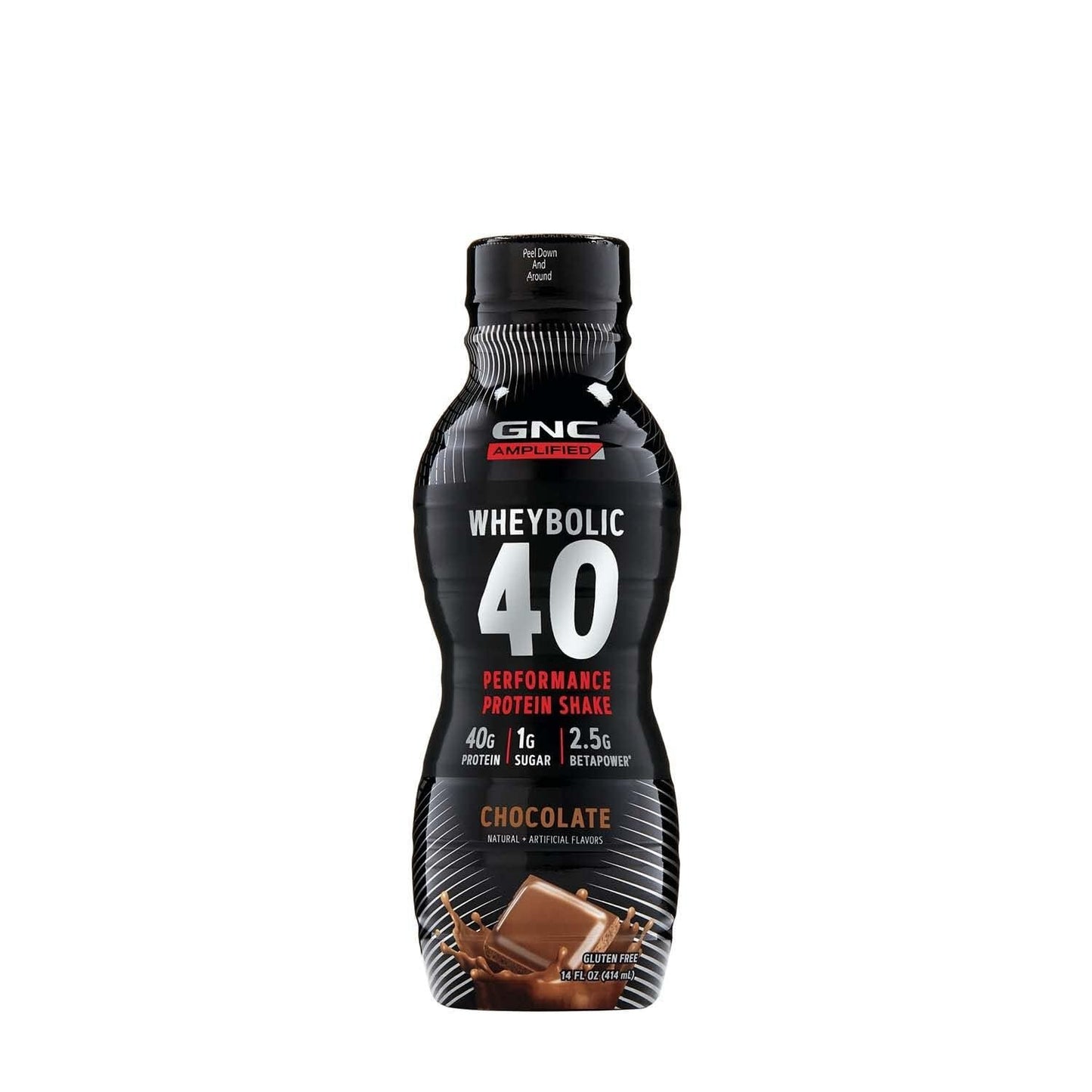 GNC AMP Wheybolic 40 Protein Powder, Chocolate, 12 Bottles