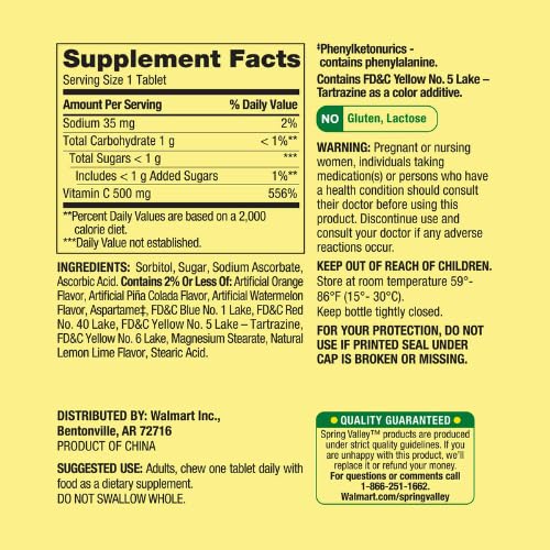Generic Chewable Vitamin C Tablets, 200 Count