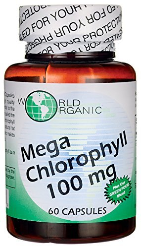World Organic Mega Chlorophyll 100 Mg Capsules, 2 Bottles