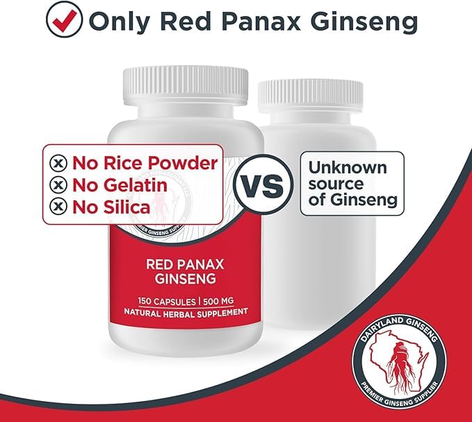 Dairyland Management LLC Korean Red Panax Ginseng Capsules 150 Count