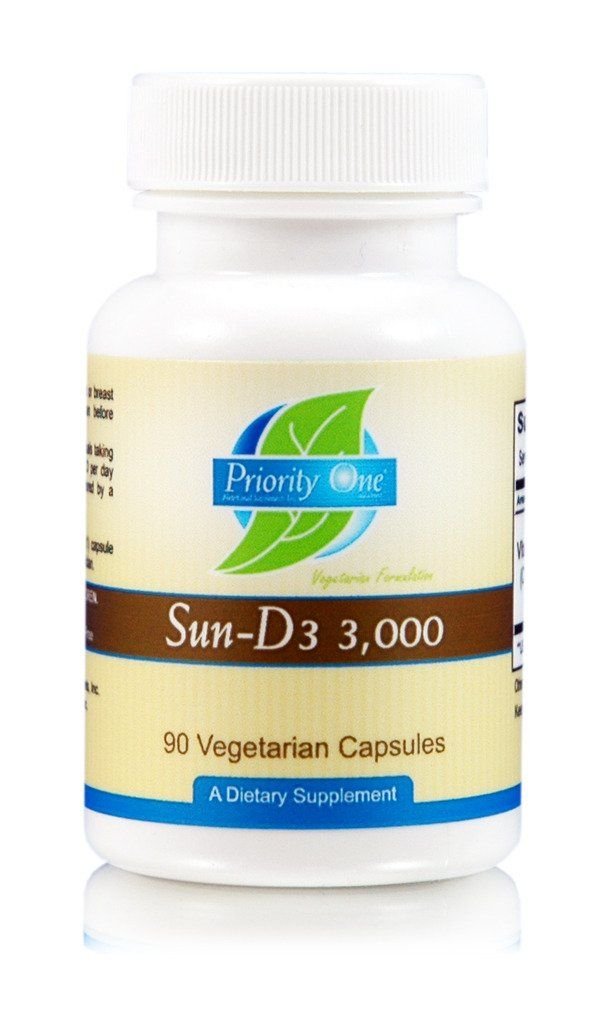 Priority One Vitamin D3 3000 IU Capsules, 90 Count