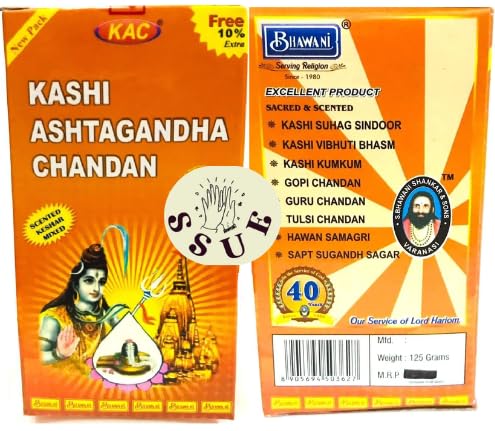 SSUE Ashtagandha Chandan Scented Powder 125Grm, 1 Unit