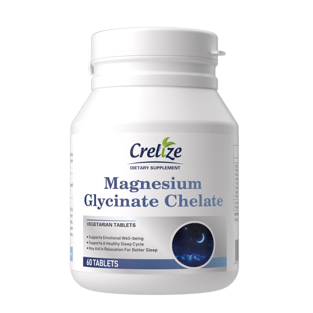 CRELIZE Magnesium Glycinate 500mg Capsule, 90 Count