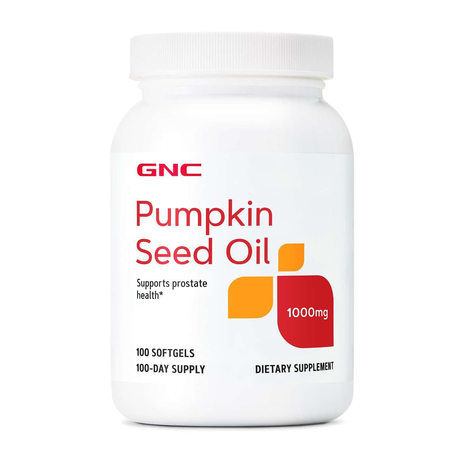 GNC Pumpkin Seed Oil 1000mg Supplement Softgel, 100 Count