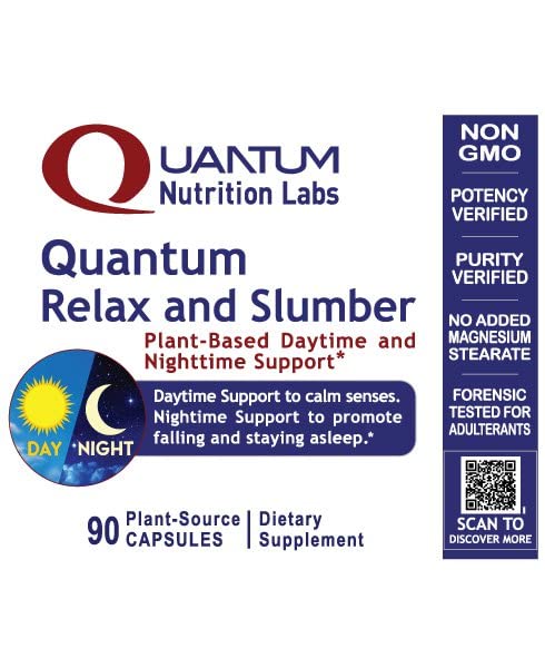 Quantum Nutrition Quantum Relax and Slumber Sleep Supplement with Magnesium Malate & L-Theanine, 90 Capsules
