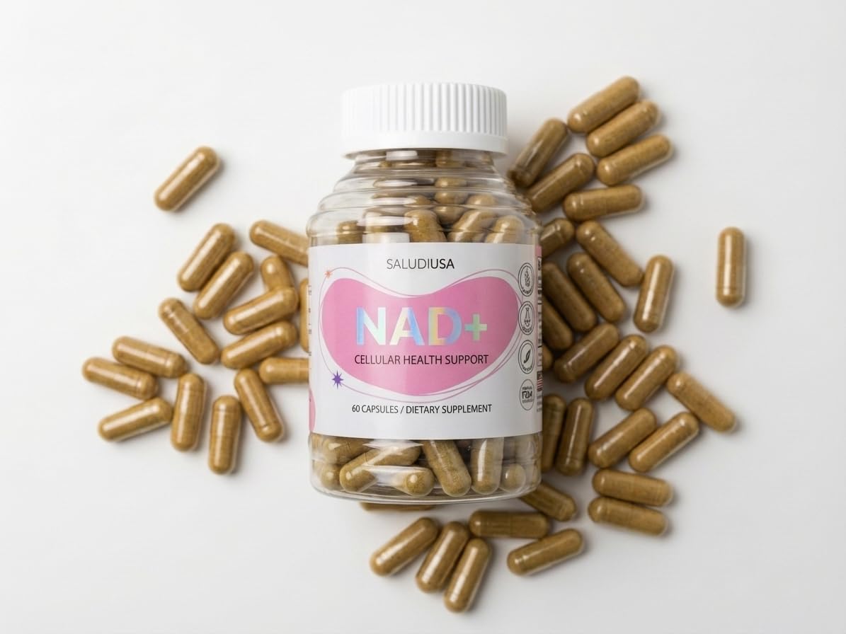 SALUD USA NAD+ with Nicotinamide Riboside & Resveratrol 60 Capsules