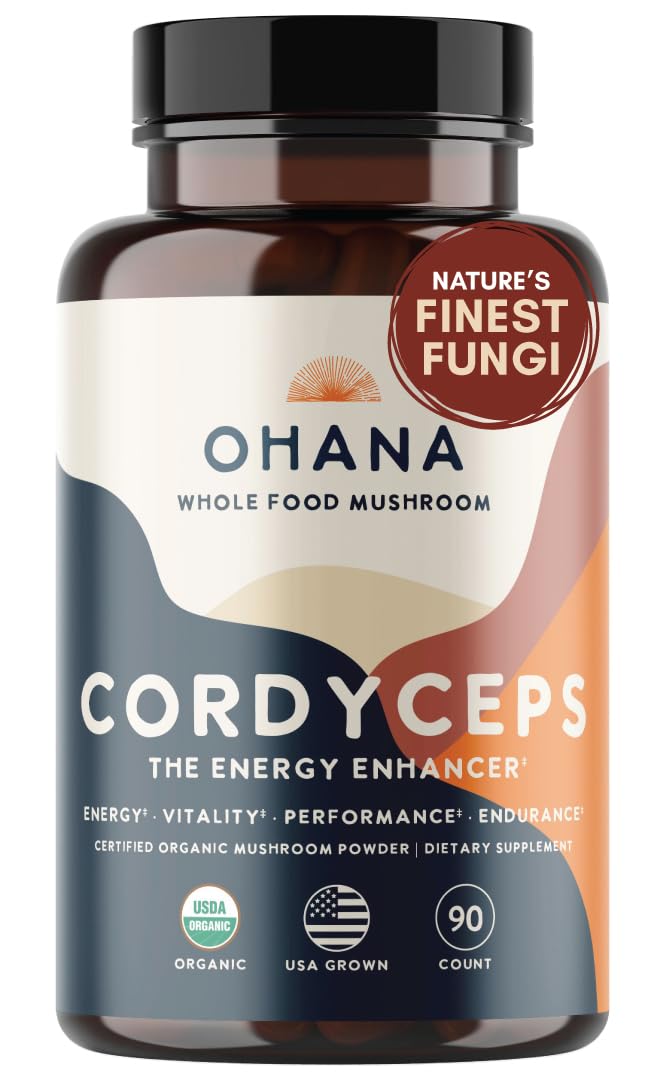 Ohana Mushrooms Cordyceps Capsule, 90 Capsules