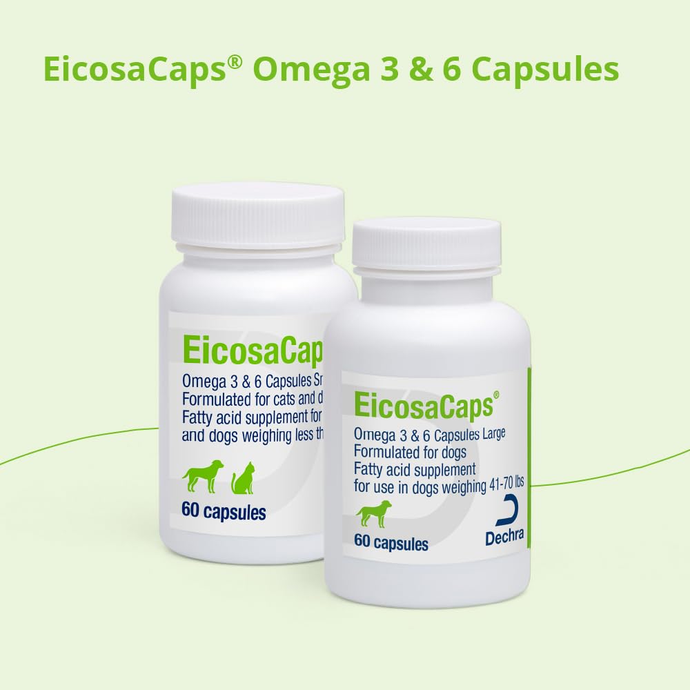 EicosaCaps Omega 3 & 6 Capsules for Dogs, 60 Capsules