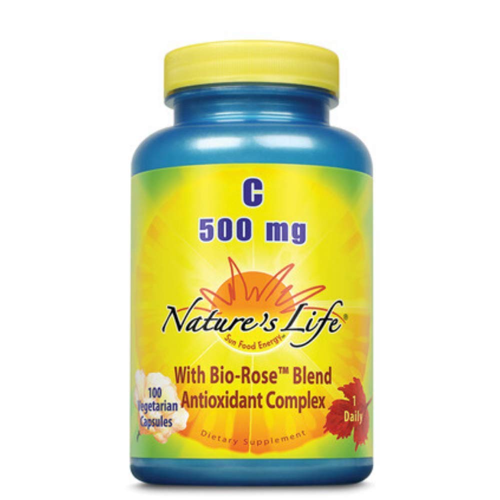 Nature's Life Vitamin C 500 mg Capsule, 100 Count