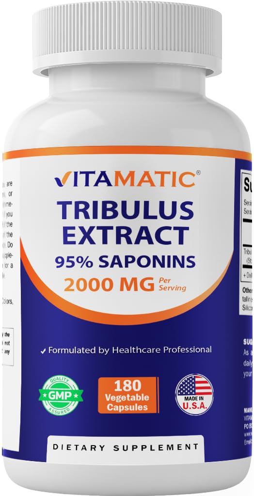 Vitamatic Tribulus Terrestris for Men Capsules, 180 Count