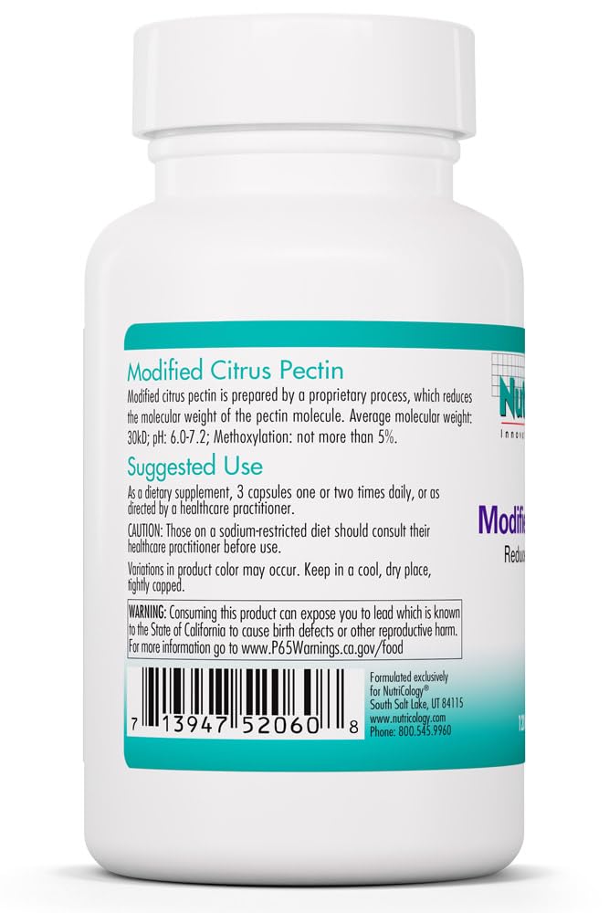 Allergy Research Group Nutricology Modified Citrus Pectin 120 Capsules