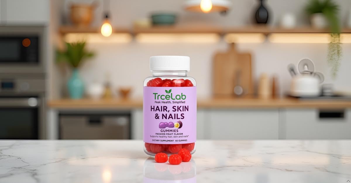 TRCELAB Hair Skin & Nails Gummies 60 Count