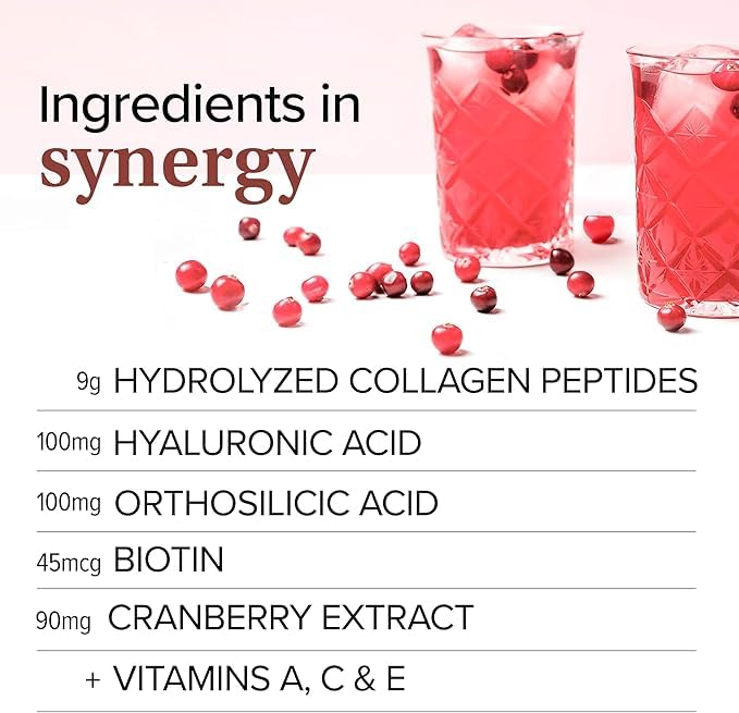 Essential Nutrition Collagen Skin Cranberry Powder 11.64 Ounces
