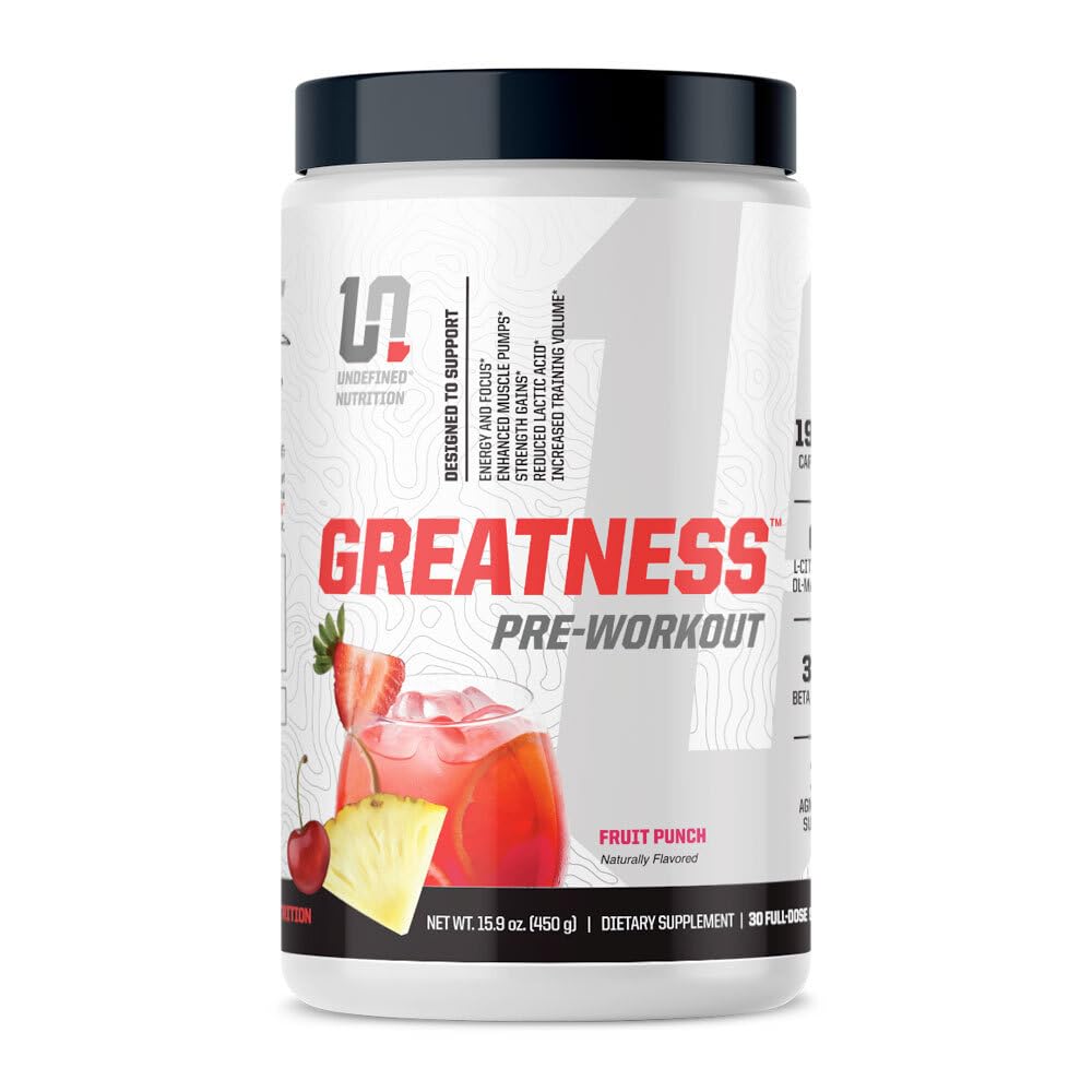 Undefined Nutrition Greatness Pre-Workout Powder 15.9 oz