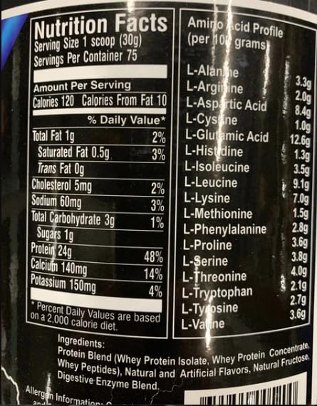 Generic 100% Whey Protein Powder 1 Count