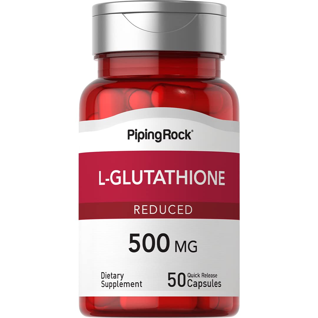 Piping Rock L-Glutathione 500 mg, 50 Capsules