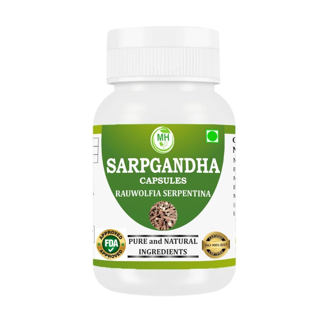 Morsan Healthcare Sarpgandha (Rauwolfia Serpentina) Veg Capsules, 60 Count