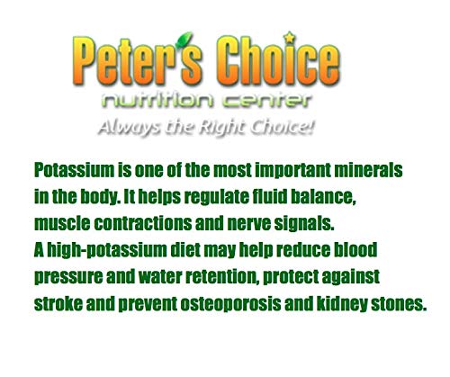 Peter's Choice Potassium Gluconate Tablets 595mg, 500 Tablets