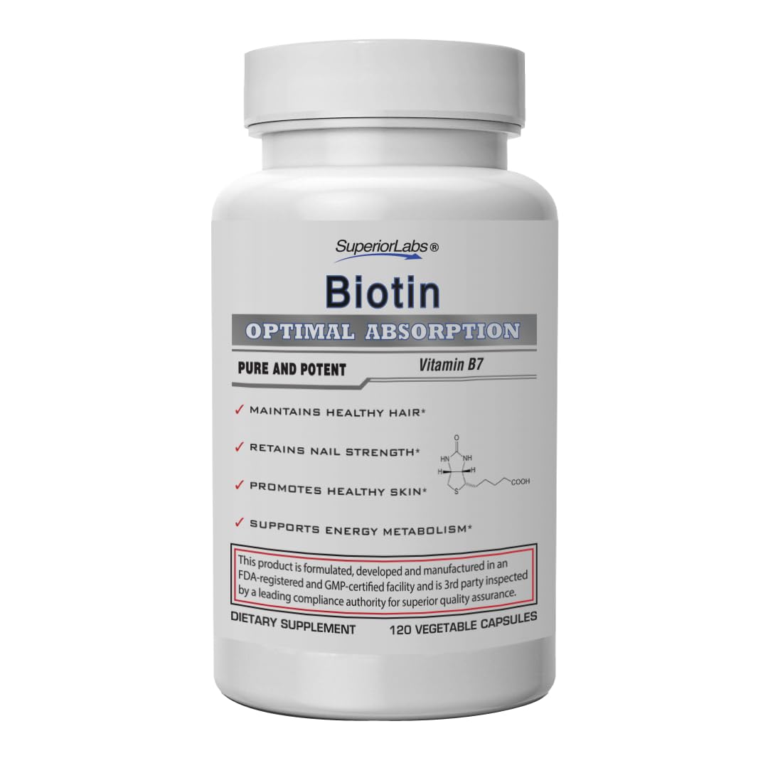 Superior Labs Biotin Non-GMO Capsule 120 Count