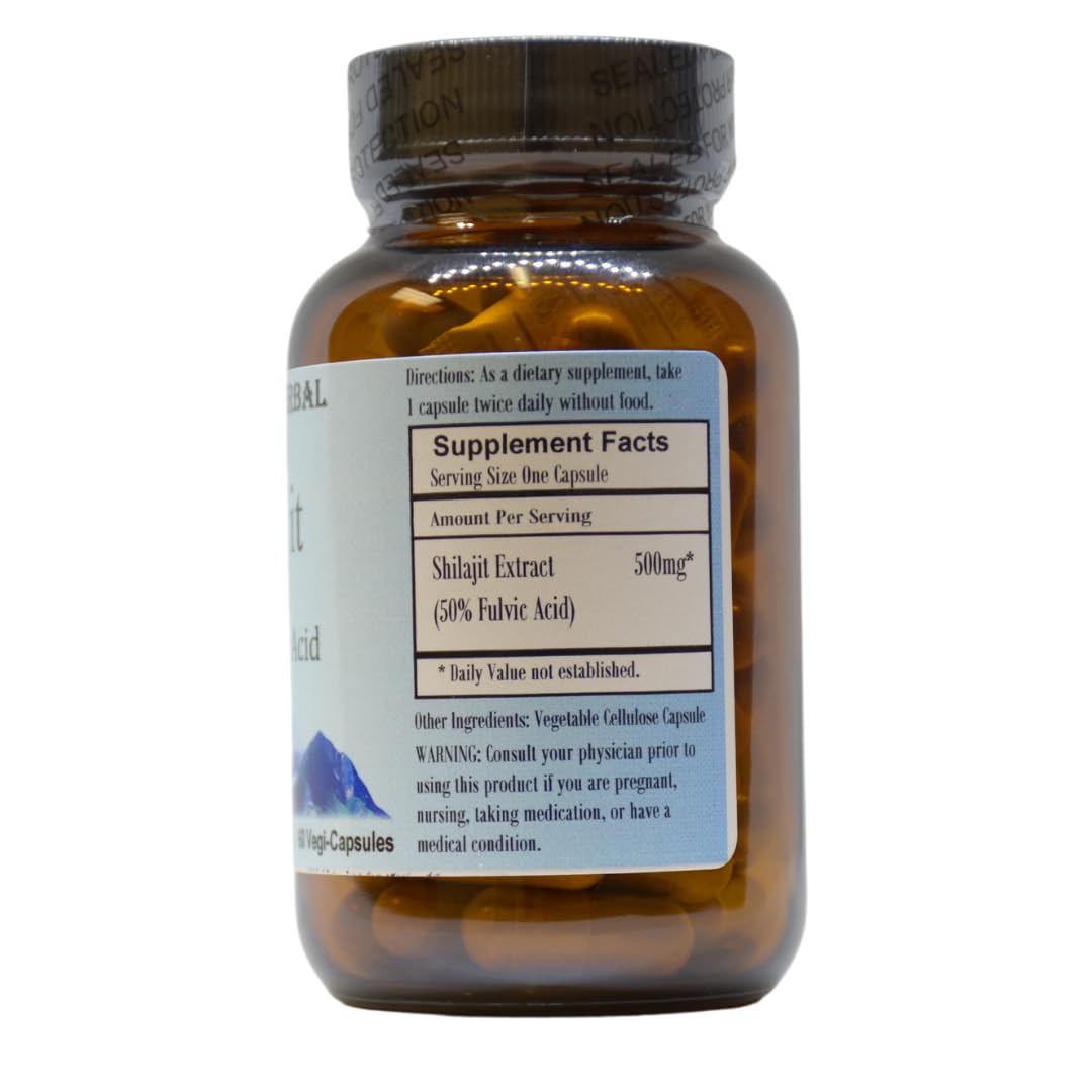 Barlowe's Herbal Elixirs Shilajit Extract Capsules, 60 Count