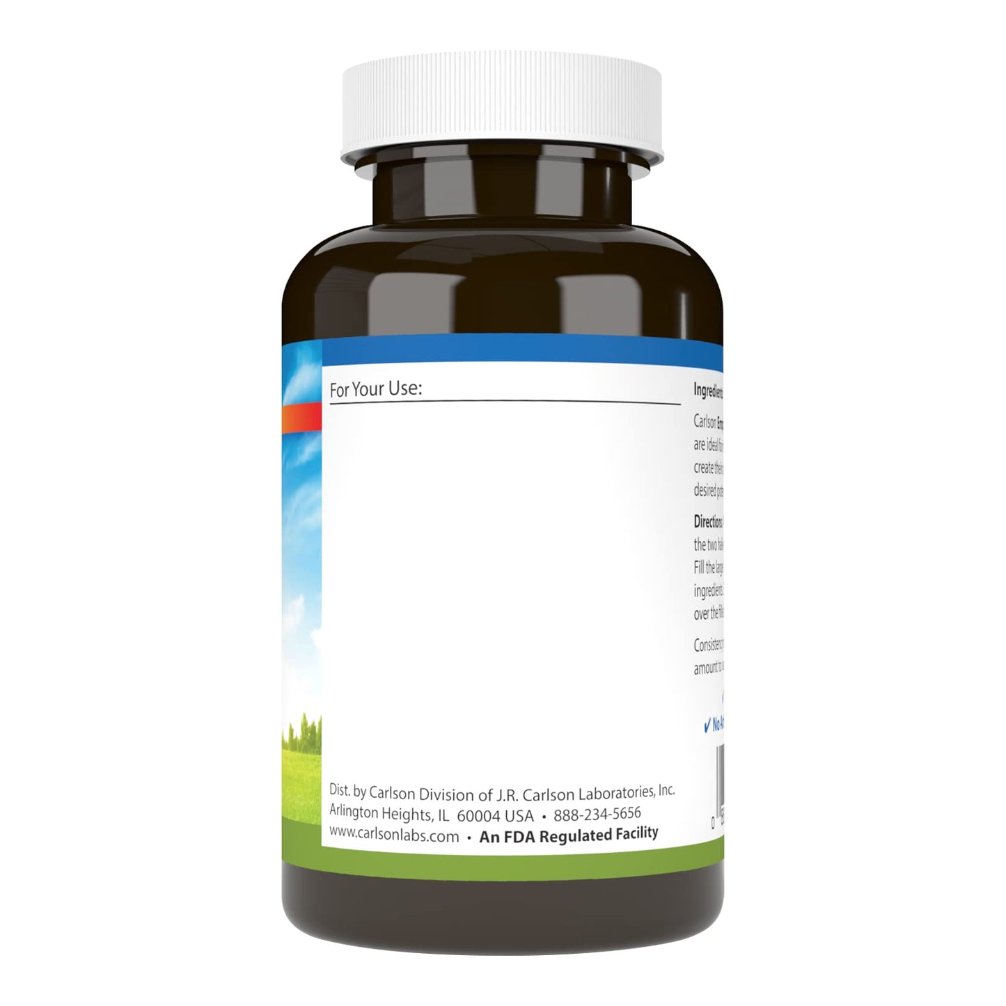 Carlson Empty Gelatin #2 Capsules, 200 Capsules