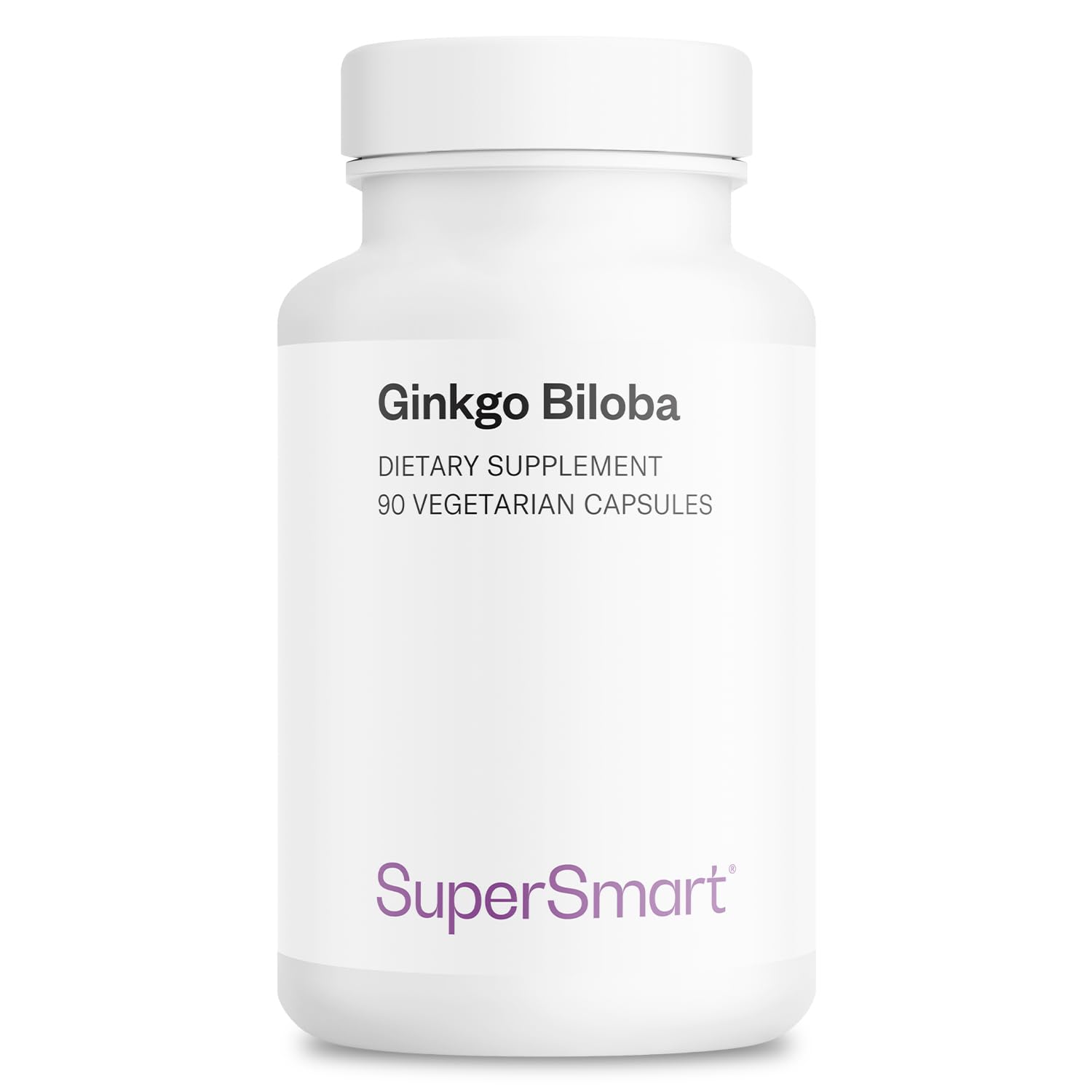 Supersmart Ginkgo Biloba 180 mg Per Serving, Extract Standardized to 24% Ginkgo Flavonglycosides, 90 Vegetarian Capsules
