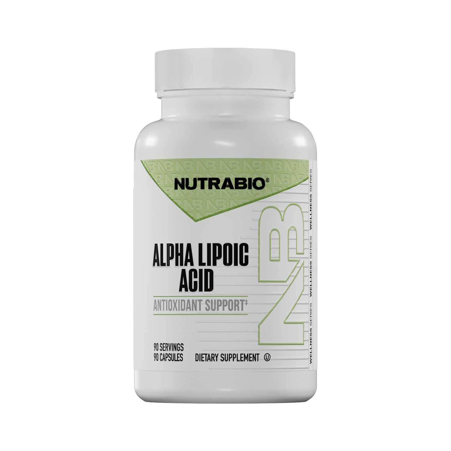 NutraBio Alpha Lipoic Acid Supplement Capsules 90 Count