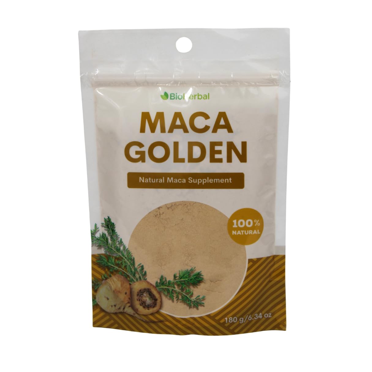 Bio Herbal Maca Golden (100% Natural) Pure Root Powder, 6.34 Fl Oz