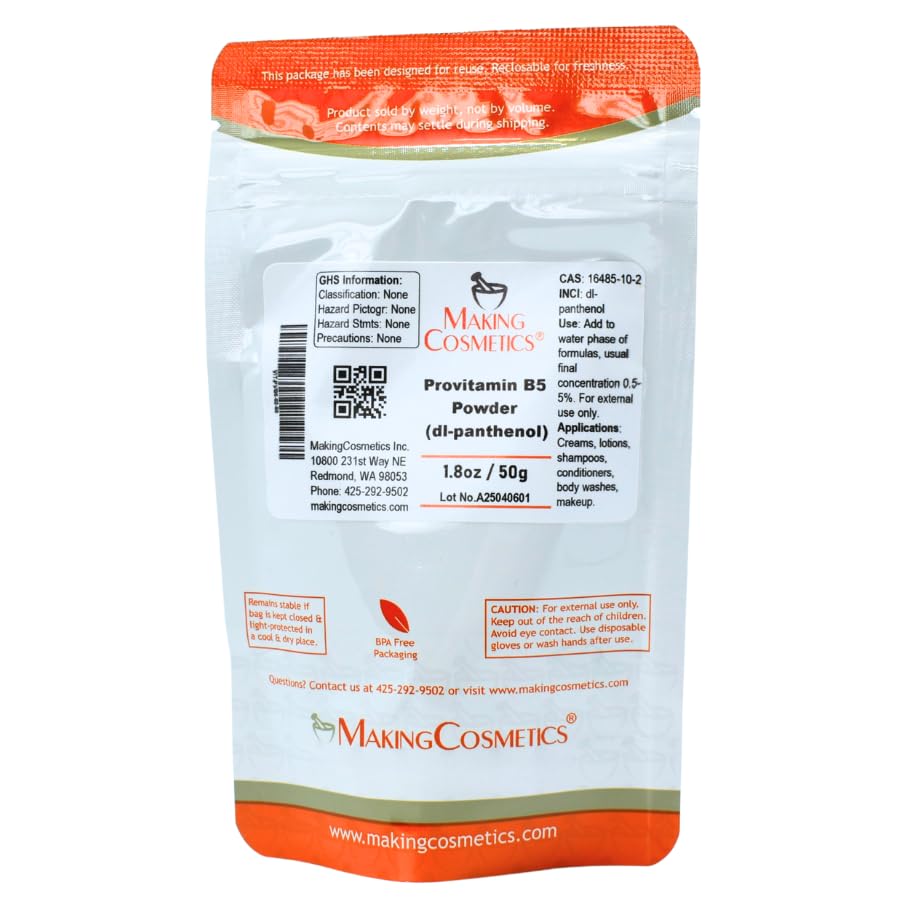 MakingCosmetics Provitamin B5 Powder (dl-panthenol) 1.8 Ounce (Pack of 1)