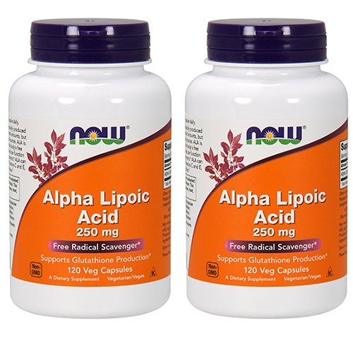 NOW Foods Alpha Lipoic Acid 250 mg Vegetable Capsules, 240 Count