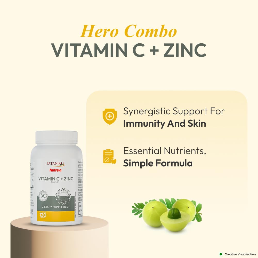 Patanjali Vitamin C with Zinc Capsule 1 Count