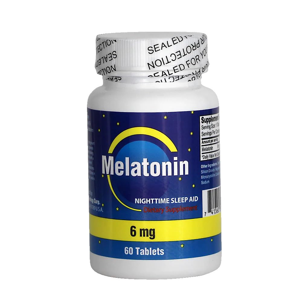 NCB NCB TECHNOLOGY Melatonin 6mg Fast Acting Natural Sleep Support, 60 Tablets