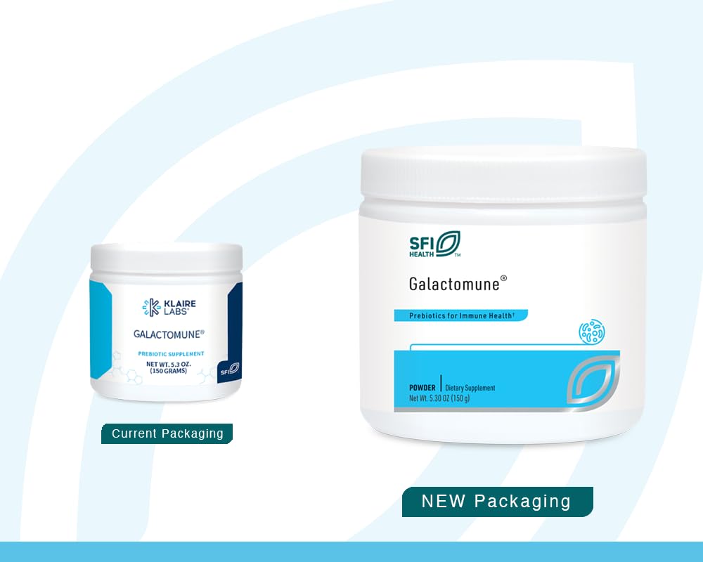 SFI Health Klaire Labs Galactomune Powder - Prebiotic Beta-Glucan & Galactooligosaccharides Immune Support, 5.3 Ounce