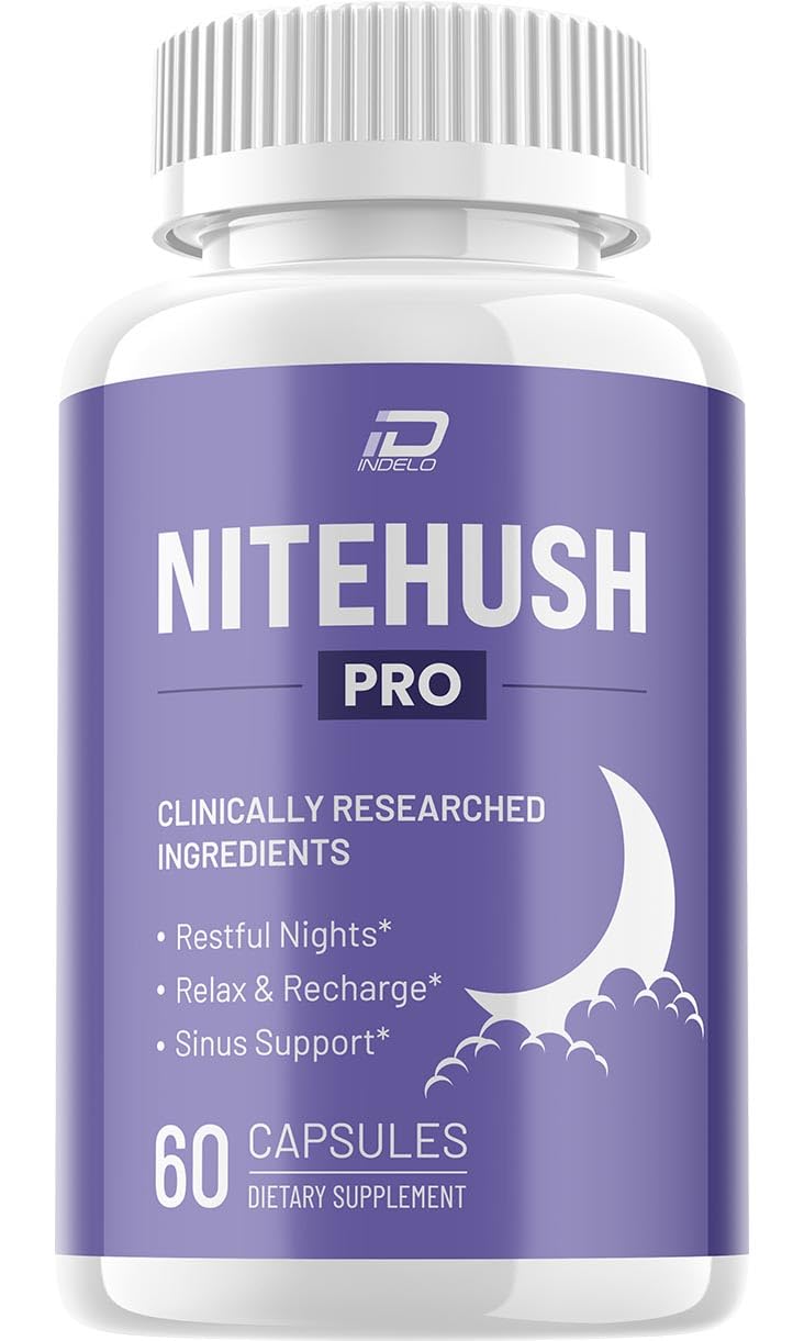 Indelo NiteHush Pro Brain Supplement, 60 Capsules
