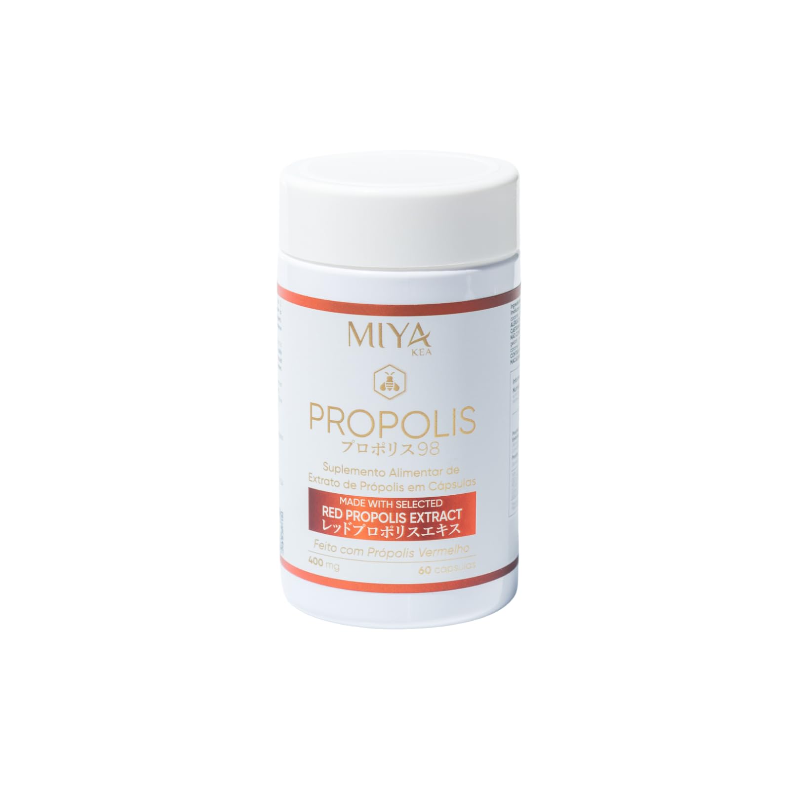 Miya Kea Red Propolis with Omega-3 – Natural Antioxidant & Immune Support – Brazilian Red Propolis Extract Capsule, 1 Count