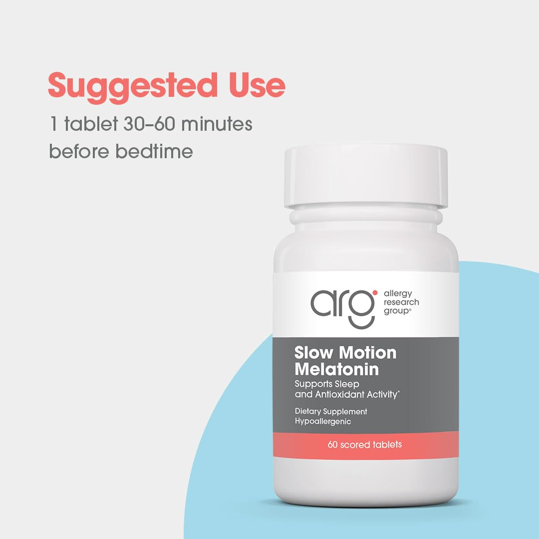Allergy Research Group Slow Motion Melatonin 1.2 mg Sleep Formula, 60 Tablets