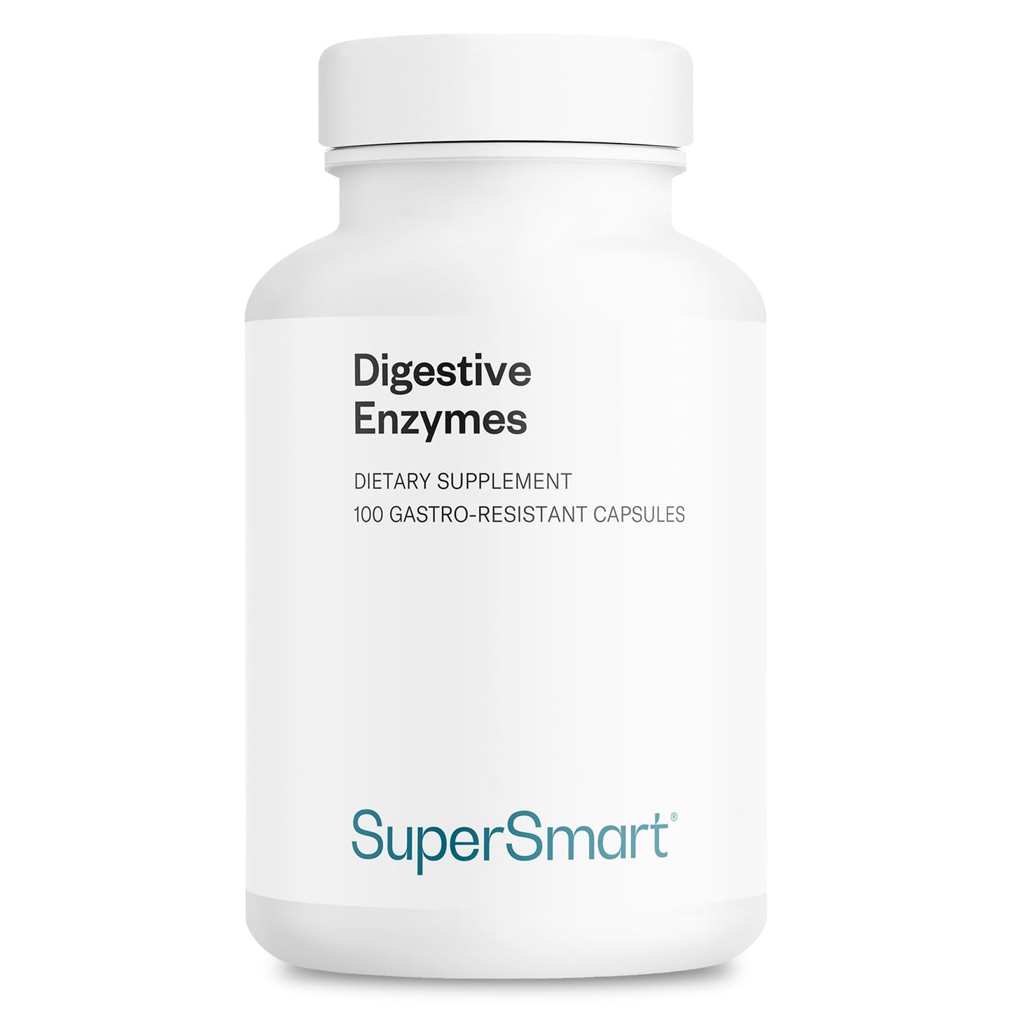 Supersmart Digestive Enzymes 15-in-1 Multi Enzymes Supplement Capsules 100 Count