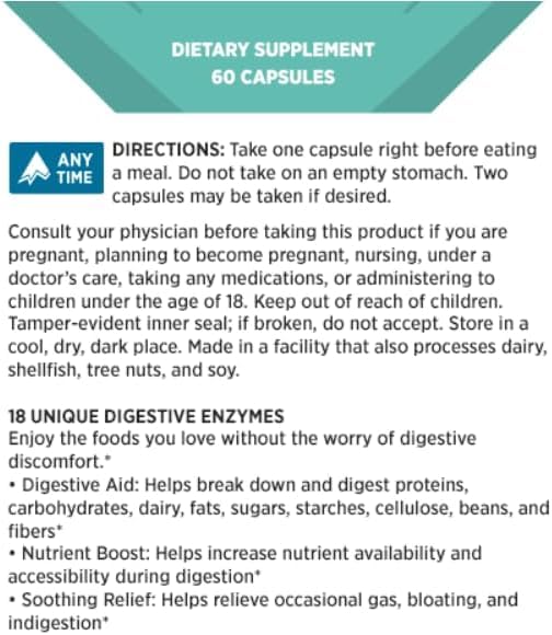 Generic Good Zymes Digestive Supplement Capsule, 60 Count