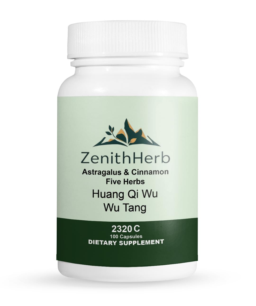 ZenithHerb Huang Qi Wu Wu, Astragalus & Cinnamon Five Herbs Herbal Supplement, Capsules, 100 Count