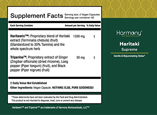Harmony Nutraceuticals Haritaki Supreme Capsules 120 Count