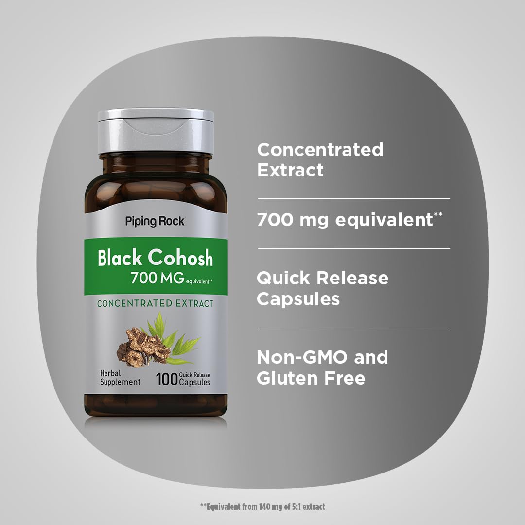 Piping Rock Black Cohosh Root Extract Capsule 100 Count
