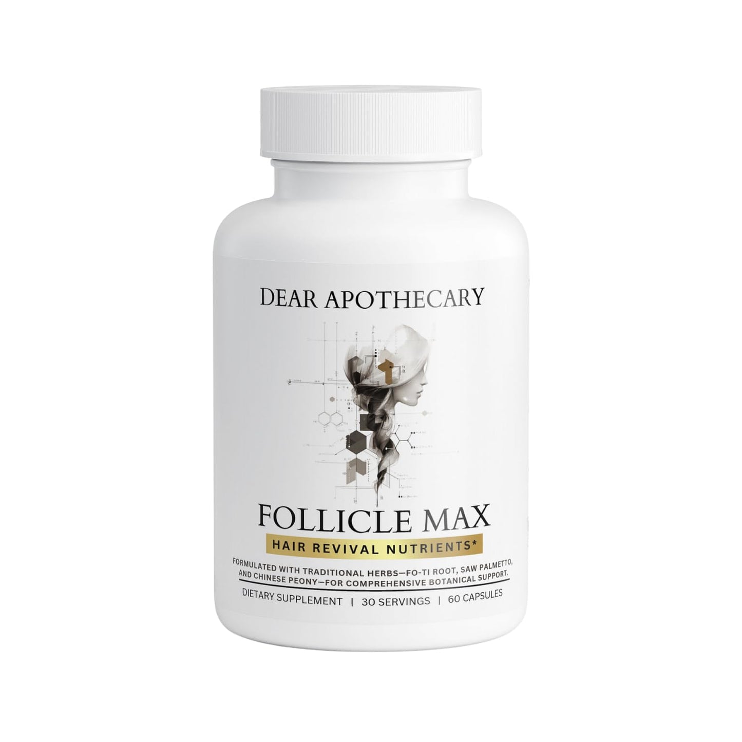 Dear Apothecary Follicle Max Hair Growth Supplement for Men & Women Capsule, 60 Capsules