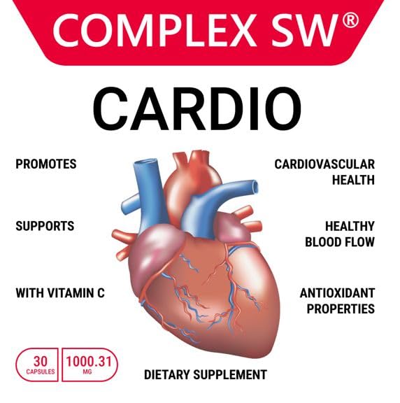 GENERIC Cardio Heart Health Supplements for Healthy Blood Circulation & Blood Pressure Support with Potassium, Magnesium, Chromium, Zinc, Manganese, Selenium 30 Capsules