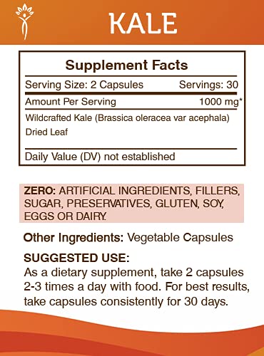 Secrets of the Tribe Kale Capsules, 60 Count