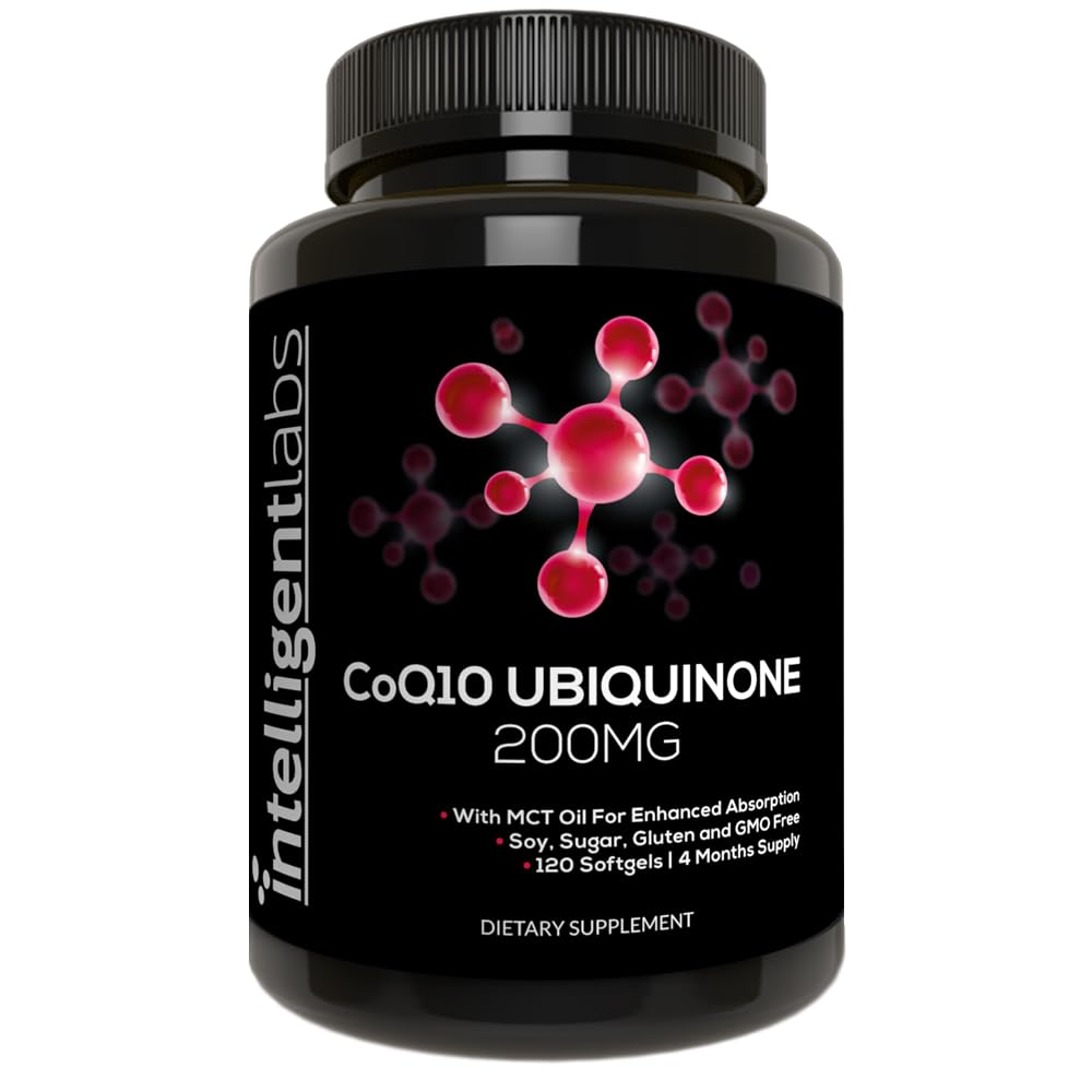 Intelligent Labs CoQ10 Ubiquinone 200mg with MCT Oil Heart Health Support Softgel 120