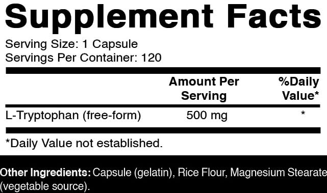 Oxify L-Tryptophan 500 mg Tablet, 120 Count