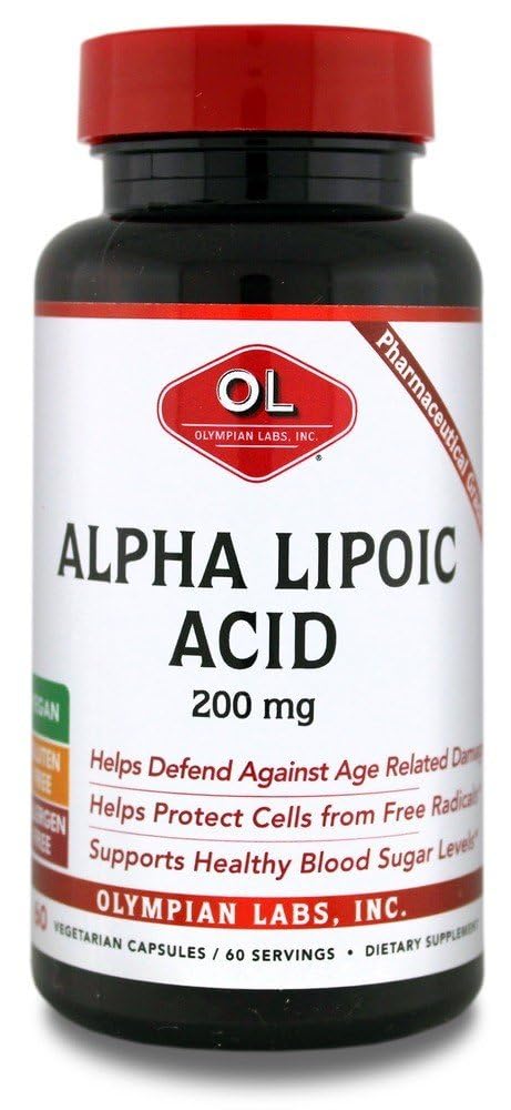Olympian Labs Alpha Lipoic Acid 200 Mg, 60 Capsules